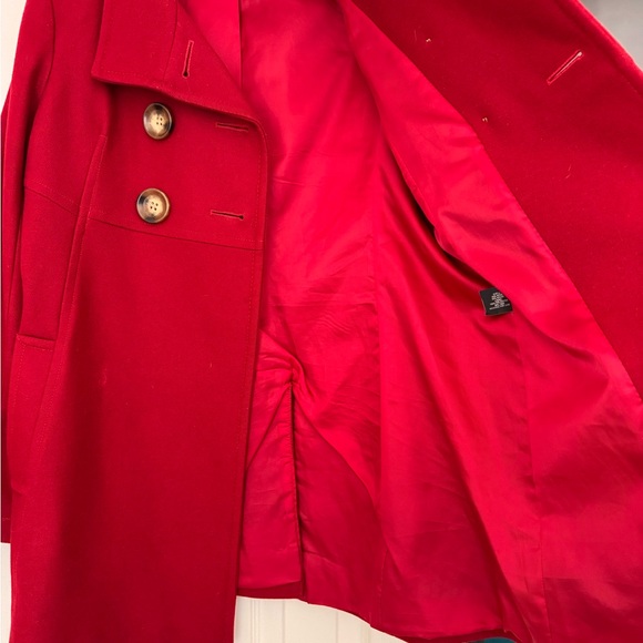 Michael Kors Red Pea Coat Size 8 - Picture 4 of 4